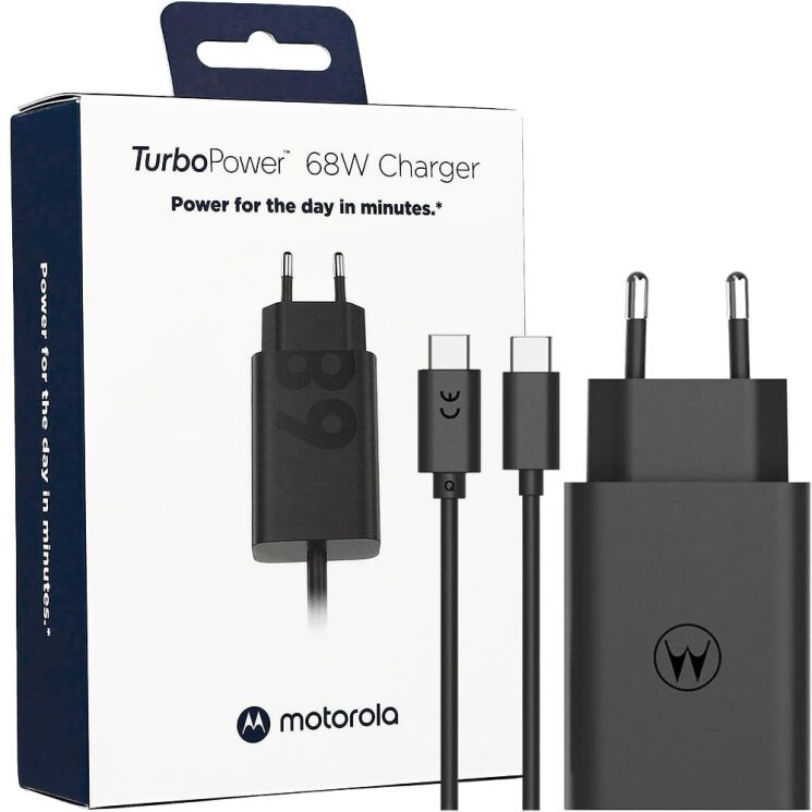 Сетевое зарядное устройство Motorola TurboPower 68W + кабель Type-C to Type-C (MC-682N) - Black: фото 4 из 4