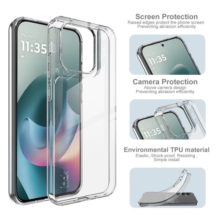 Силіконовий чохол IMAK UX-10 Series для Motorola Moto G77 - Transparent: фото 6 з 9