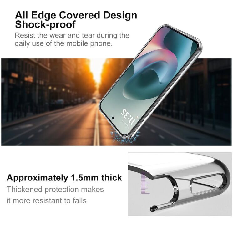 Силіконовий чохол IMAK UX-10 Series для Motorola Moto G77 - Transparent: фото 5 з 9