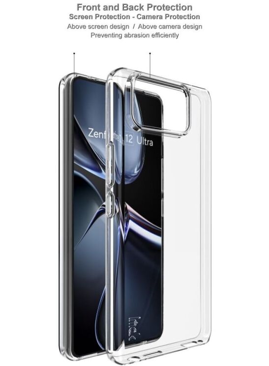 Силиконовый чехол IMAK UX-5 Series для ASUS Zenfone 12 Ultra - Transparent: фото 9 из 9