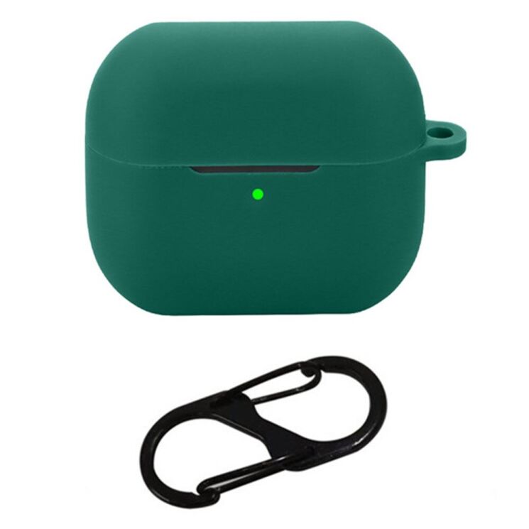 Силиконовый чехол UniCase Protective Color для Samsung Galaxy Buds 3 / Buds 3 Pro - Blackish Green: фото 1 из 3