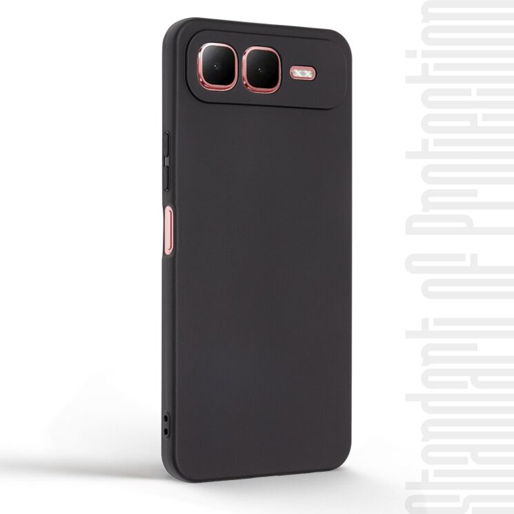 Силіконовий (TPU) чохол ArmorStandart Matte Slim Fit для Infinix Smart 10 Plus - Black: фото 2 з 5