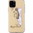 Силиконовый (TPU) чехол Deexe Pretty Glossy для Apple iPhone 11 Pro Max - Half Feather (253117C)