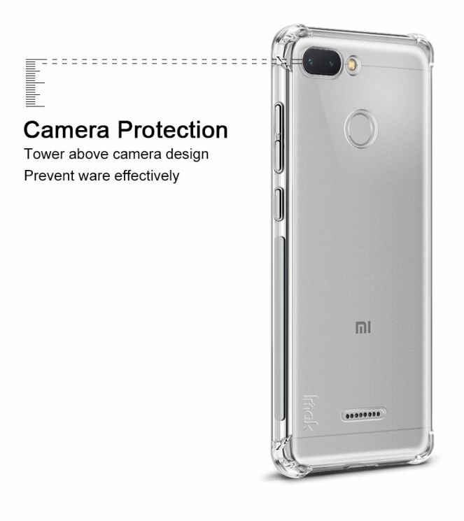 Силиконовый (TPU) чехол IMAK Airbag MAX для Xiaomi Redmi 6 - Transparent: фото 7 из 9