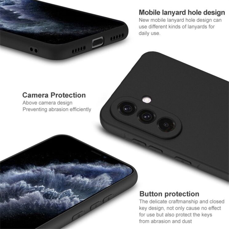 Силиконовый (TPU) чехол IMAK UC-3 Series для Samsung Galaxy A36 (A366) - Black: фото 5 из 8
