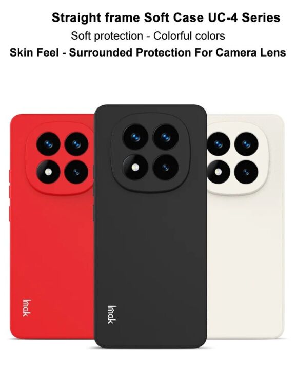 Силиконовый (TPU) чехол IMAK UC-4 Series для Xiaomi Redmi Note 14 Pro Plus - Black: фото 5 из 8