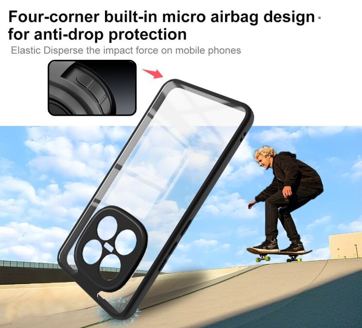 Силиконовый (TPU) чехол IMAK UX-9A Series для Xiaomi Redmi Note 15 Pro - Black: фото 6 из 9