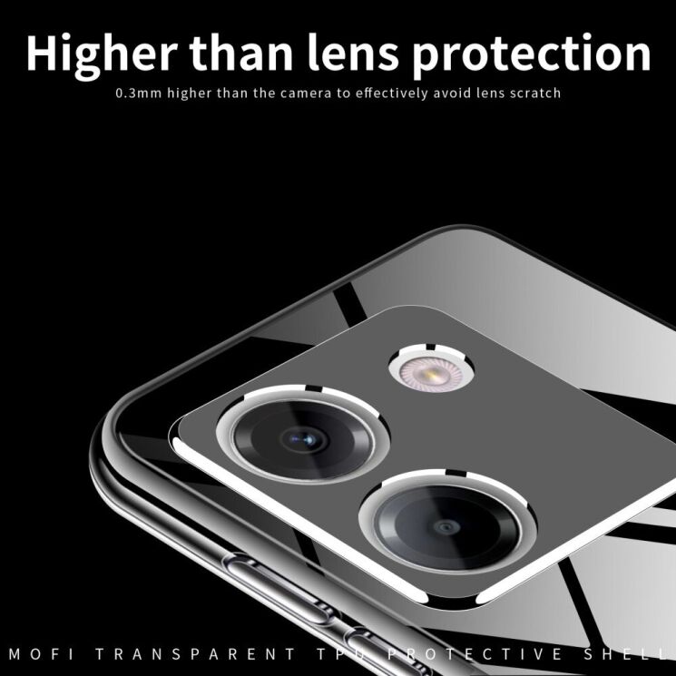 Силиконовый (TPU) чехол MOFI Thin Guard для Xiaomi Poco M7 Pro - Transparent: фото 5 из 10