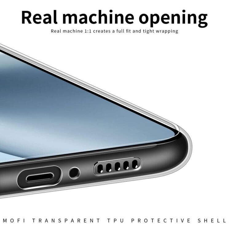 Силиконовый (TPU) чехол MOFI Thin Guard для Xiaomi Poco M7 Pro - Transparent: фото 8 из 10