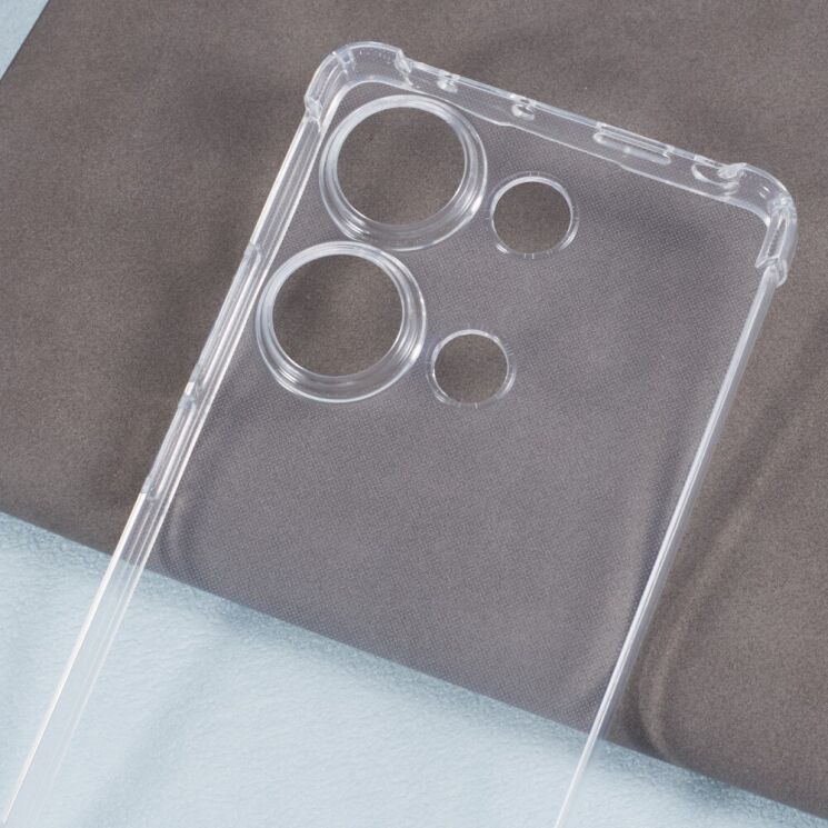 Силиконовый (TPU) чехол UniCase Carrying AirBag для Xiaomi Redmi Note 13 Pro 4G / Poco M6 Pro - Transparent: фото 5 из 5
