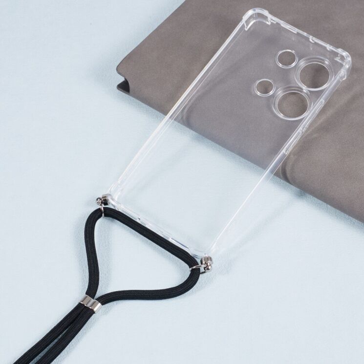 Силиконовый (TPU) чехол UniCase Carrying AirBag для Xiaomi Redmi Note 13 Pro 4G / Poco M6 Pro - Transparent: фото 2 из 5