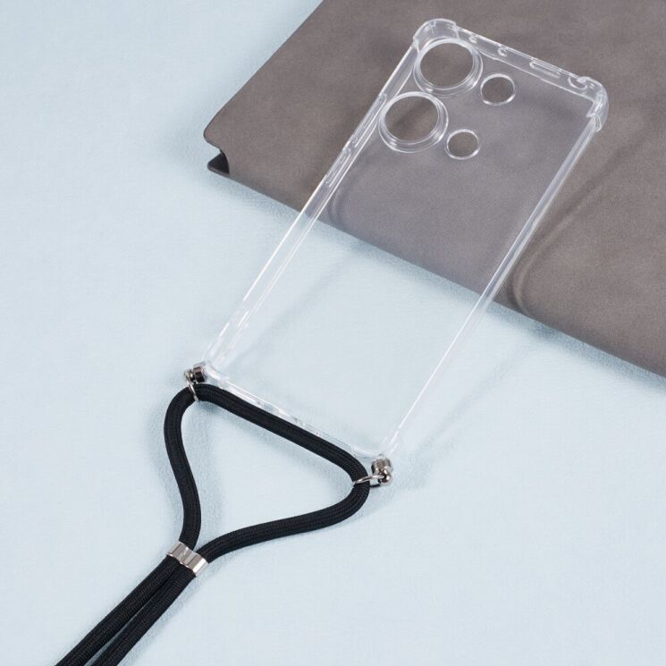 Силиконовый (TPU) чехол UniCase Carrying AirBag для Xiaomi Redmi Note 13 Pro 4G / Poco M6 Pro - Transparent: фото 3 из 5