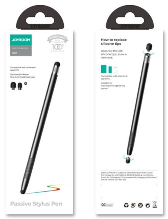 Стилус JOYROOM JR-DR01 Passive Stylus Pen - Black: фото 2 из 10
