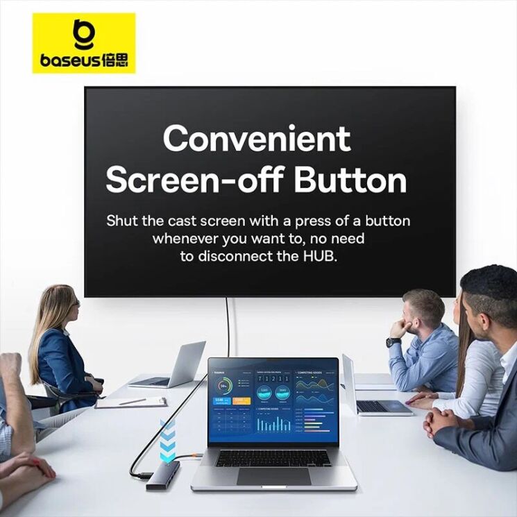 USB HUB Baseus UltraJoy Series 7 in 1 (B00052803811-00) - Space Grey: фото 9 з 12