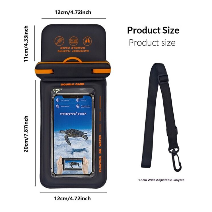 Вологозахисний чохол Deexe Aqua Shield для смартфонів діагоналлю до 7.5 дюймів - Blue: фото 7 з 7