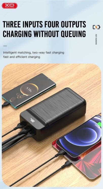 Внешний аккумулятор XO PR160 22.5W (80000mAh) - Black: фото 6 из 8