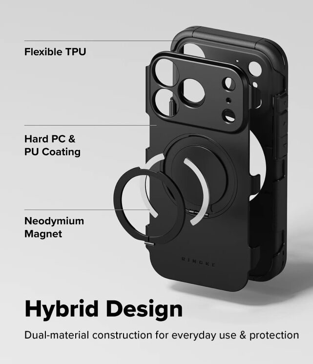 Защитный чехол Ringke Alles Magnetic (FP) для iPhone 18 Pro Max (8800380462175) - Black (423990B) Защитный чехол Ringke Alles Magnetic (FP) для iPhone 18 Pro Max (8800380462175) - Black: фото 12 из 18