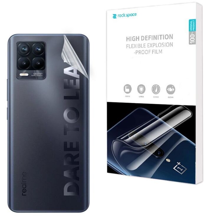 Захисна плівка на задню панель RockSpace Explosion-Proof SuperClear для Realme 8 / 8 Pro: фото 1 з 9