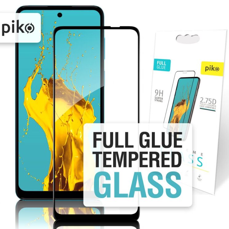 Защитное стекло Piko Full Glue для Motorola Moto G22 - Black: фото 1 из 5