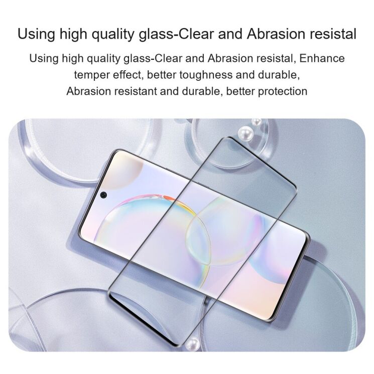 Защитное стекло AMORUS 3D Curved Full Glue для Honor Magic 7 Pro - Black: фото 5 из 9
