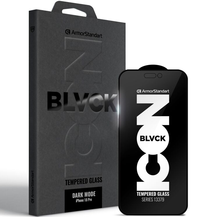 Защитное стекло ArmorStandart Dark Mode BI для iPhone 18 Pro - Black: фото 1 из 1