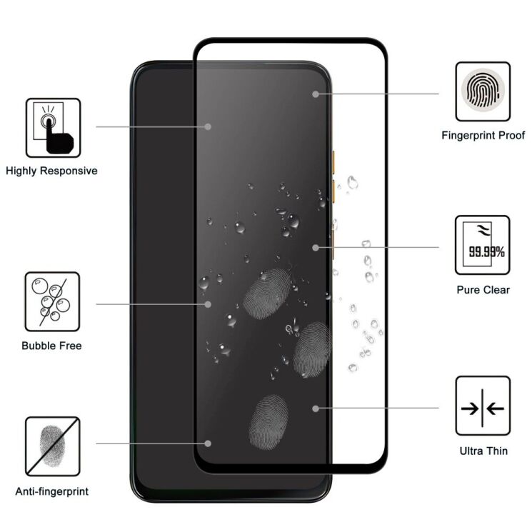 Захисне скло Deexe Full Glue Coverage для Motorola Moto G15 Power - Black: фото 2 з 4