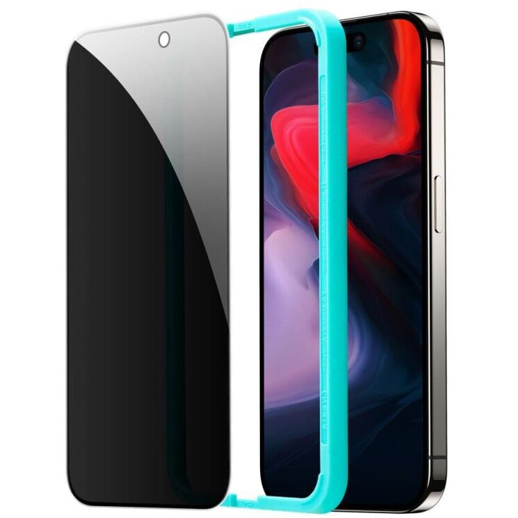 Защитное стекло ESR Privacy для Apple iPhone 15 Pro Max - Black: фото 2 из 10