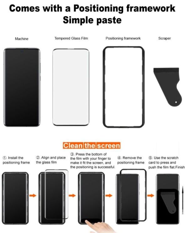 Защитное стекло IMAK 3D Curved Glass with Positioning Framework для OPPO Reno 13 Pro 5G - Black: фото 8 из 10