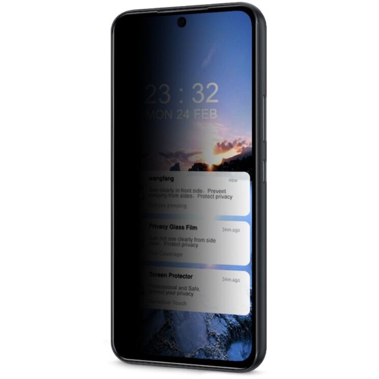 Захисне скло IMAK Privacy 9H Protect для Samsung Galaxy A54 (A546) - Black: фото 4 з 10