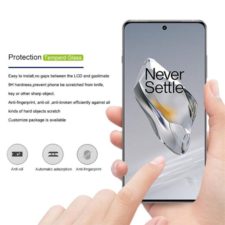 Защитное стекло MOCOLO 3D Curved Full Glue для OnePlus 12 - Black: фото 2 из 5