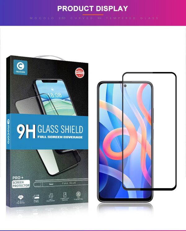 Защитное стекло MOCOLO Full Glue Cover для Xiaomi Poco M4 Pro 5G / Redmi Note 11 (Chinese version) - Black: фото 8 из 9