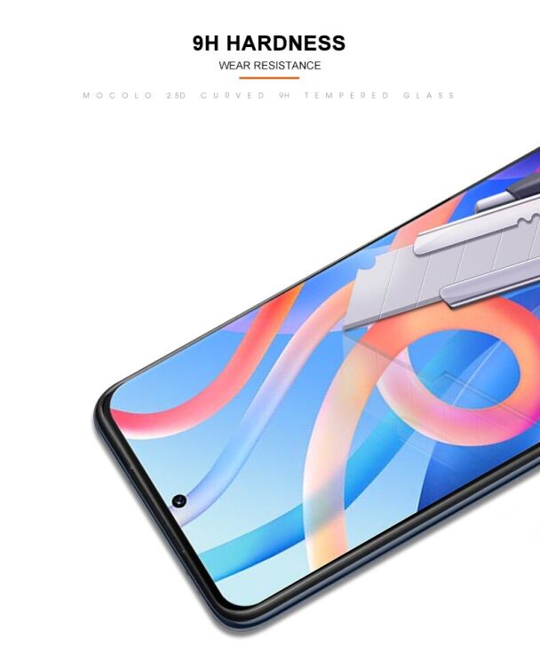 Защитное стекло MOCOLO Full Glue Cover для Xiaomi Poco M4 Pro 5G / Redmi Note 11 (Chinese version) - Black: фото 7 из 9