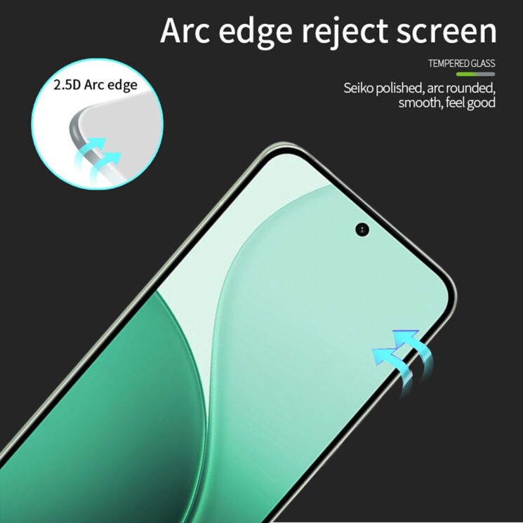 Захисне скло MOFI Full Glue Protect для OPPO Reno 14 5G - Black: фото 3 з 9