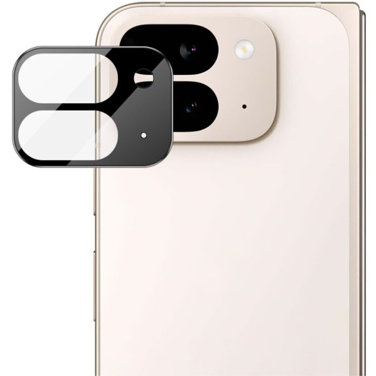Защитное стекло на камеру IMAK Black Glass Lens для Google Pixel 9 Pro Fold - Black: фото 1 из 10