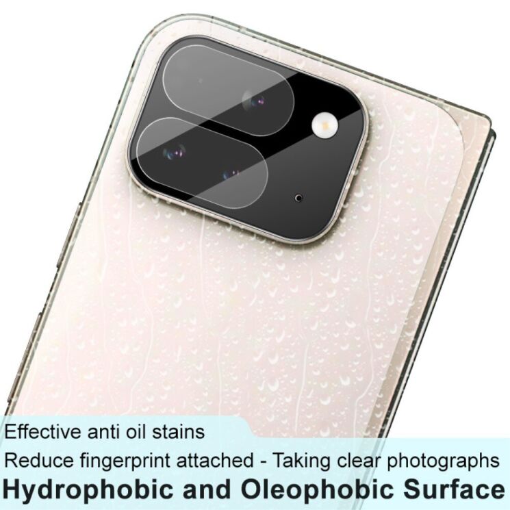 Защитное стекло на камеру IMAK Black Glass Lens для Google Pixel 9 Pro Fold - Black: фото 4 из 10