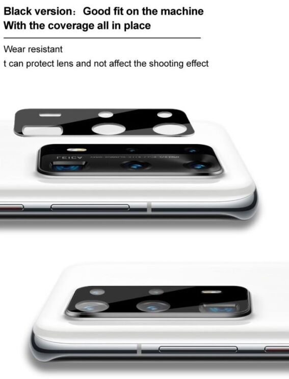 Защитное стекло на камеру IMAK Black Glass Lens для Google Pixel 9 Pro Fold - Black: фото 7 из 10