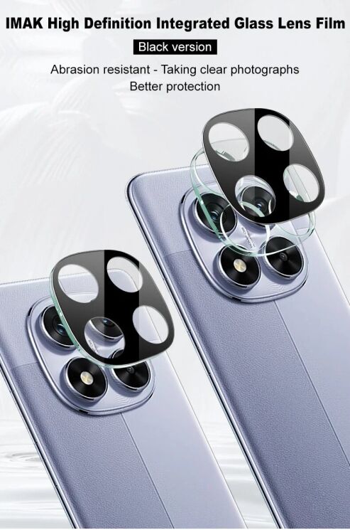 Захисне скло на камеру IMAK Black Glass Lens для Xiaomi Redmi Note 14 Pro 5G / Poco X7 - Black: фото 3 з 8