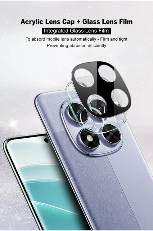 Захисне скло на камеру IMAK Black Glass Lens для Xiaomi Redmi Note 14 Pro 5G / Poco X7 - Black: фото 5 з 8