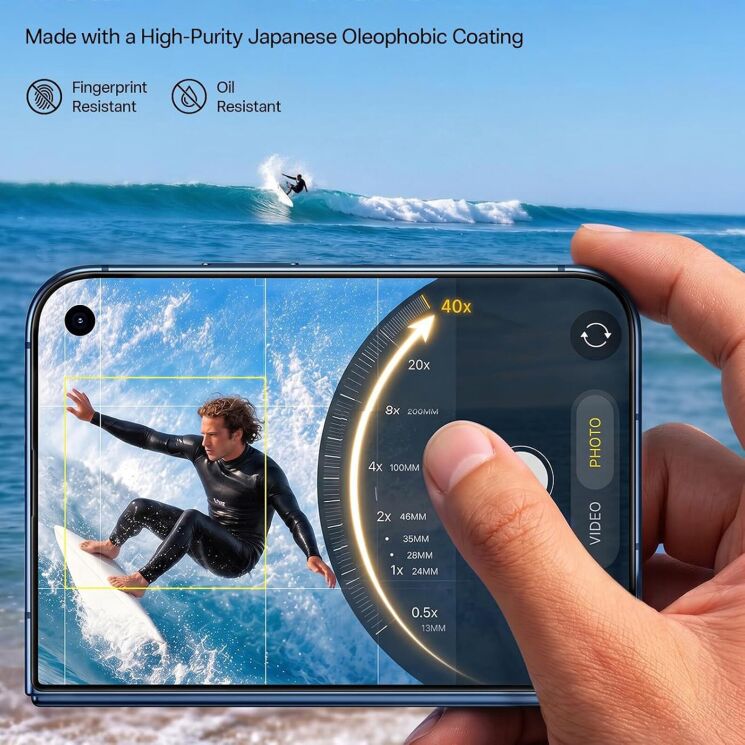 Защитное стекло на внешний экран TORRAS Sunview AR Series для Apple iPhone Duo - Black: фото 3 из 7