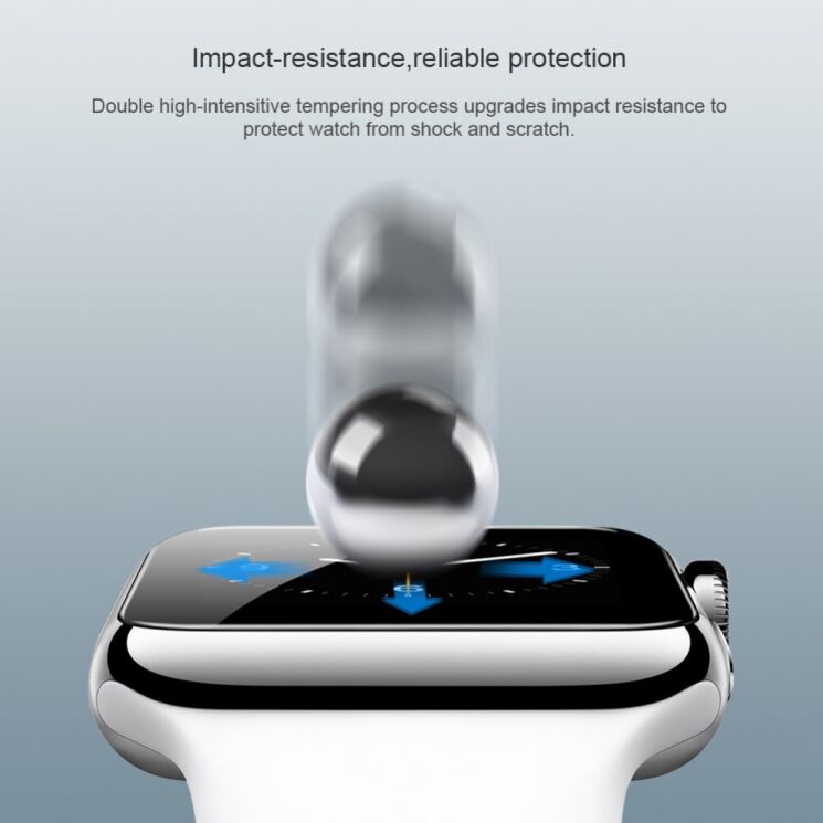 Захисне скло NILLKIN 3D AW+ Series для Apple Watch 42 mm - Black: фото 11 з 20