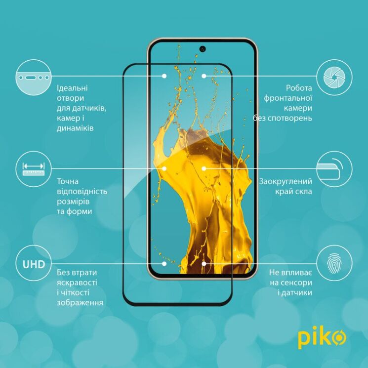 Захисне скло Piko Full Glue для Xiaomi Poco C95 Pro - Black (429216B) Захисне скло Piko Full Glue для Xiaomi Poco C95 Pro - Black: фото 3 з 5