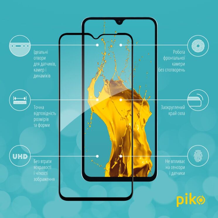 Защитное стекло Piko Full Glue для Xiaomi Redmi A7 Pro - Black: фото 3 из 5