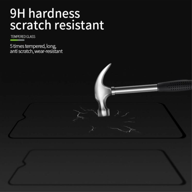 Захисне скло PINWUYO Full Glue Cover для Xiaomi Redmi Note 8 / Note 8 (2021) - Black: фото 10 з 14