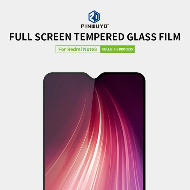 Захисне скло PINWUYO Full Glue Cover для Xiaomi Redmi Note 8 / Note 8 (2021) - Black: фото 6 з 14