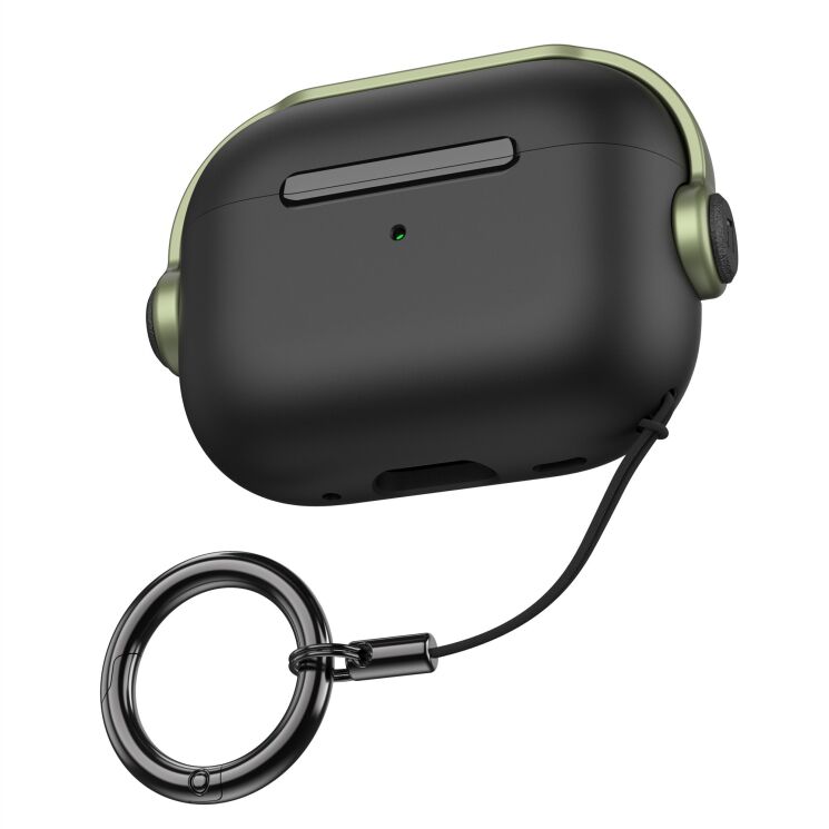Захисний чохол AHASTYLE Pop Stand для AirPods Pro / Pro 2 - Black / Army Green: фото 1 з 8