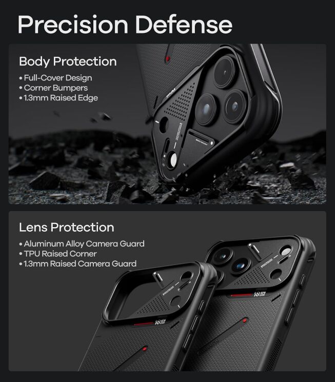 Защитный чехол AULUMU Armor Shockproof Aramid Fiber Case для iPhone 18 Pro Max / 17 Pro Max - Black (423926B) Защитный чехол AULUMU Armor Shockproof Aramid Fiber Case для iPhone 18 Pro Max / 17 Pro Max - Black: фото 10 из 13
