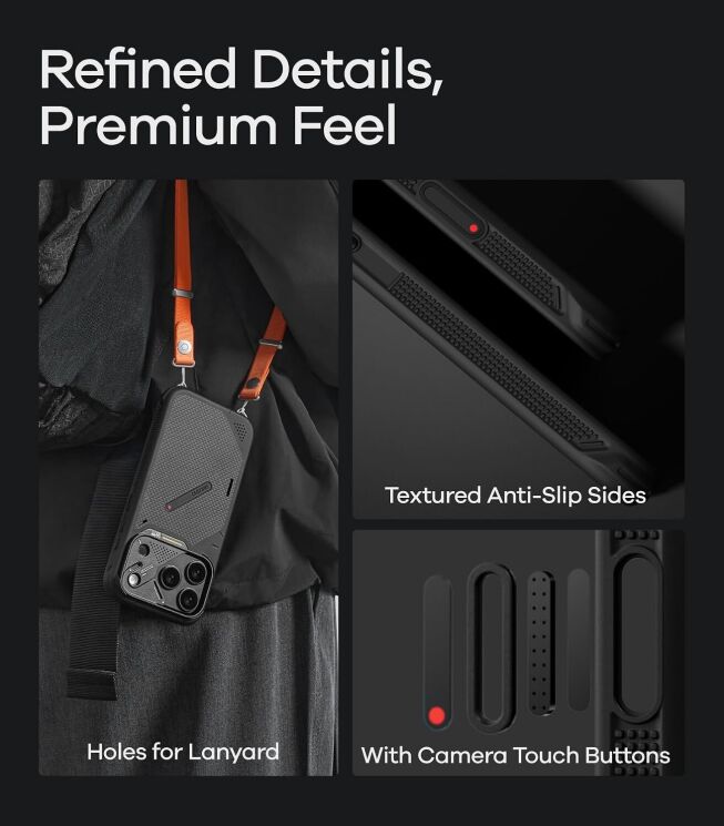 Защитный чехол AULUMU Armor Shockproof Aramid Fiber Case для iPhone 18 Pro Max / 17 Pro Max - Black (423926B) Защитный чехол AULUMU Armor Shockproof Aramid Fiber Case для iPhone 18 Pro Max / 17 Pro Max - Black: фото 13 из 13