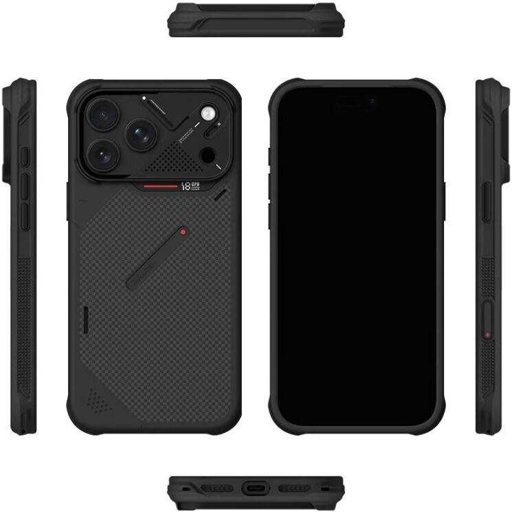 Защитный чехол AULUMU Armor Shockproof Aramid Fiber Case для iPhone 18 Pro Max / 17 Pro Max - Black (423926B) Защитный чехол AULUMU Armor Shockproof Aramid Fiber Case для iPhone 18 Pro Max / 17 Pro Max - Black: фото 7 из 13