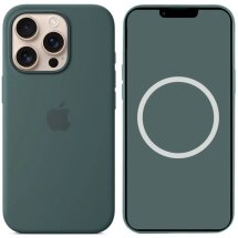 Защитный чехол Copiex Silicone Case with MagSafe для Apple iPhone 16 Pro Max - Lake Green: фото 1 из 3