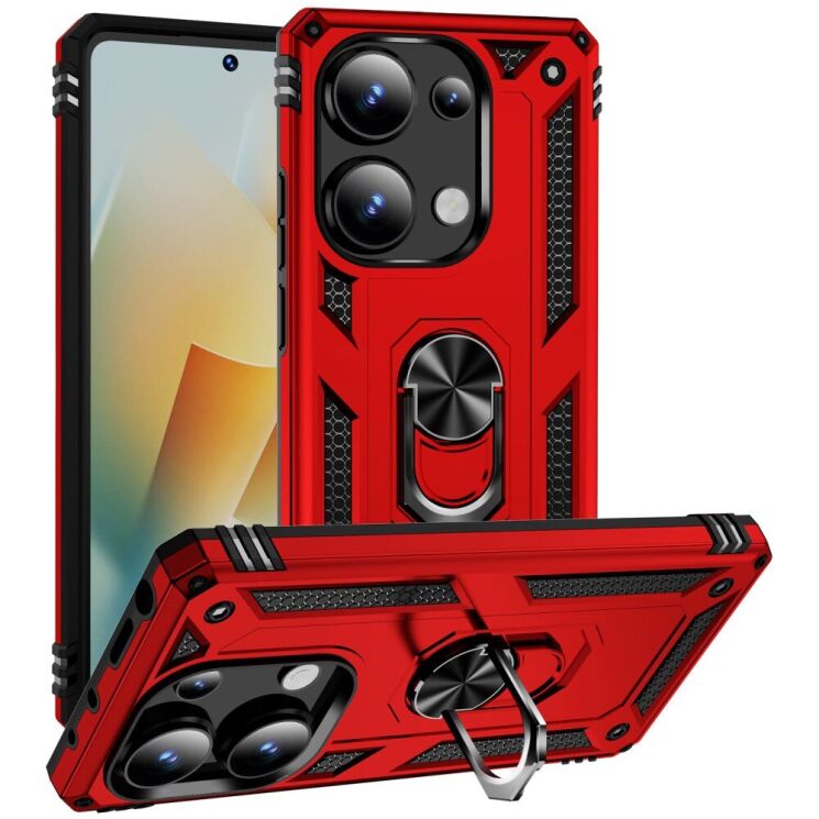 Защитный чехол Deexe Armor Case для Xiaomi Redmi Note 13 Pro 4G / Poco M6 Pro - Red: фото 1 из 7